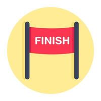 An icon design of finish line vector