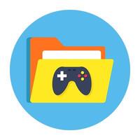 A unique design icon of game folder vector
