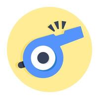 A shrill sound icon, flat design of whistle vector