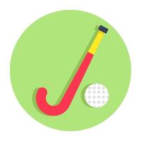 Flat design icon of hockey vector