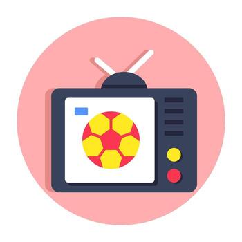 Conceptual design icon of watching match vector