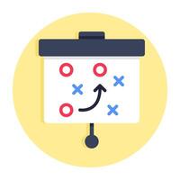 Editable design icon of strategic presentation vector