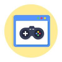 Modern design icon of game website vector