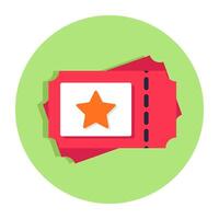 Flat design icon of tickets isolated on white background vector