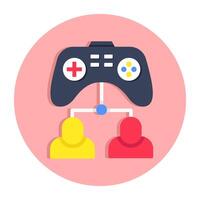Trendy design icon of game developer vector