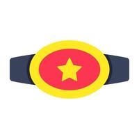 Wrestling belt icon in unique design vector