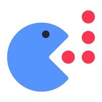 Creative design icon of pacman game vector