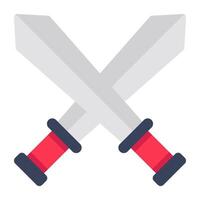 Battle tool concept icon, design of crossswords vector
