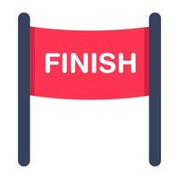 An icon design of finish line vector