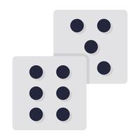 A flat design, icon of ludo dices vector