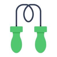 A flat design icon of skipping rope vector