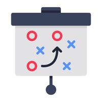 Editable design icon of strategic presentation vector
