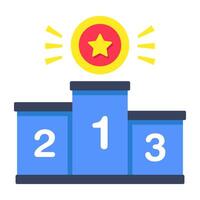 Position ranking board, icon of leaderboard vector