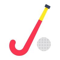 Flat design icon of hockey vector