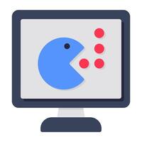 Creative design icon of pacman game vector