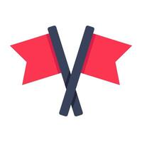 A unique design icon of cross flags vector