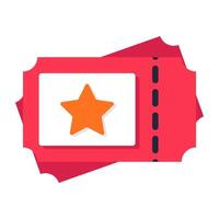 Flat design icon of tickets isolated on white background vector