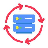 A trendy design icon of database update vector