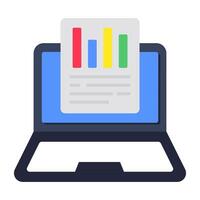 A colored design icon of data analytics vector