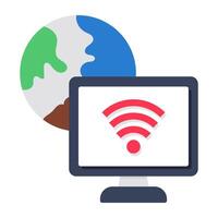 An Icon design of global wifi vector