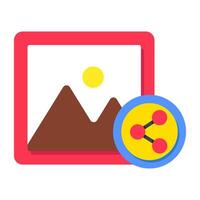 A trendy design icon of gallery share vector