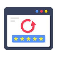 A beautiful design icon of web reset password vector