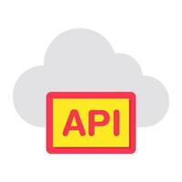 Modern design icon of cloud api vector