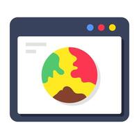 An Icon design of web globe vector