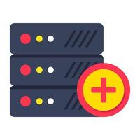 Modern design icon of add to database vector
