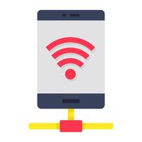 Creative design icon of mobile wifi vector
