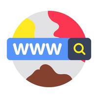 A beautiful design icon of www vector