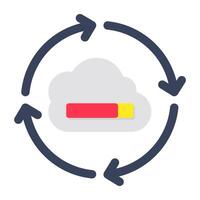 Creative design icon of cloud update vector