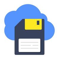 Modern design icon of cloud floppy disk vector