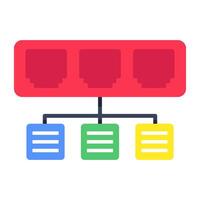 A beautiful design icon of Ethernet port vector