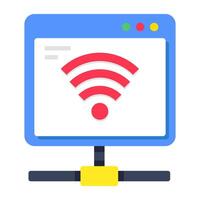 An icon design of web wifi vector