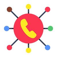 Premium design icon of call networking vector