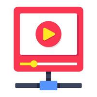 An icon design of streaming vector