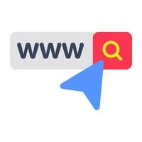 A beautiful design icon of search www vector