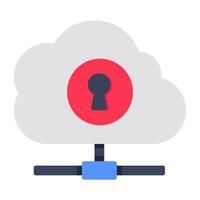 Creative design icon of cloud security network vector