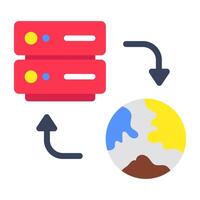 Premium design icon of global data transfer vector