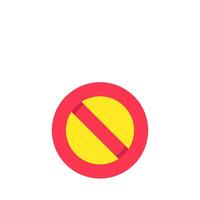 A colored design icon of forbidden vector