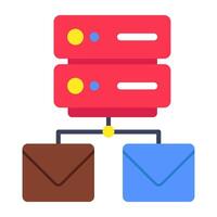 Creative design icon of server mail vector