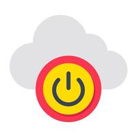 Modern design icon of cloud power off vector