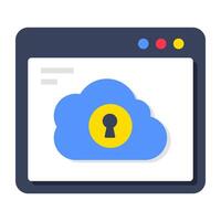 Creative design icon of web cloud security vector