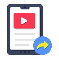 An icon design of mobile share vector