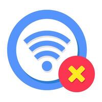Premium design icon of no signal vector