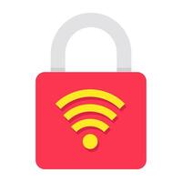 Modern design icon of wifi lock vector