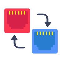 Perfect design icon of Ethernet port transfer vector