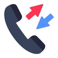 A flat design icon of call Diversion vector