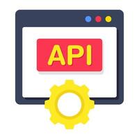 Creative design icon of web api vector